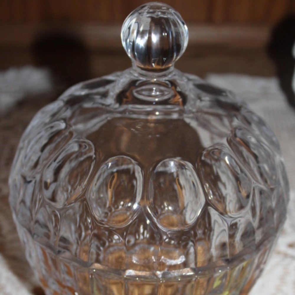 vintage covered candy dish